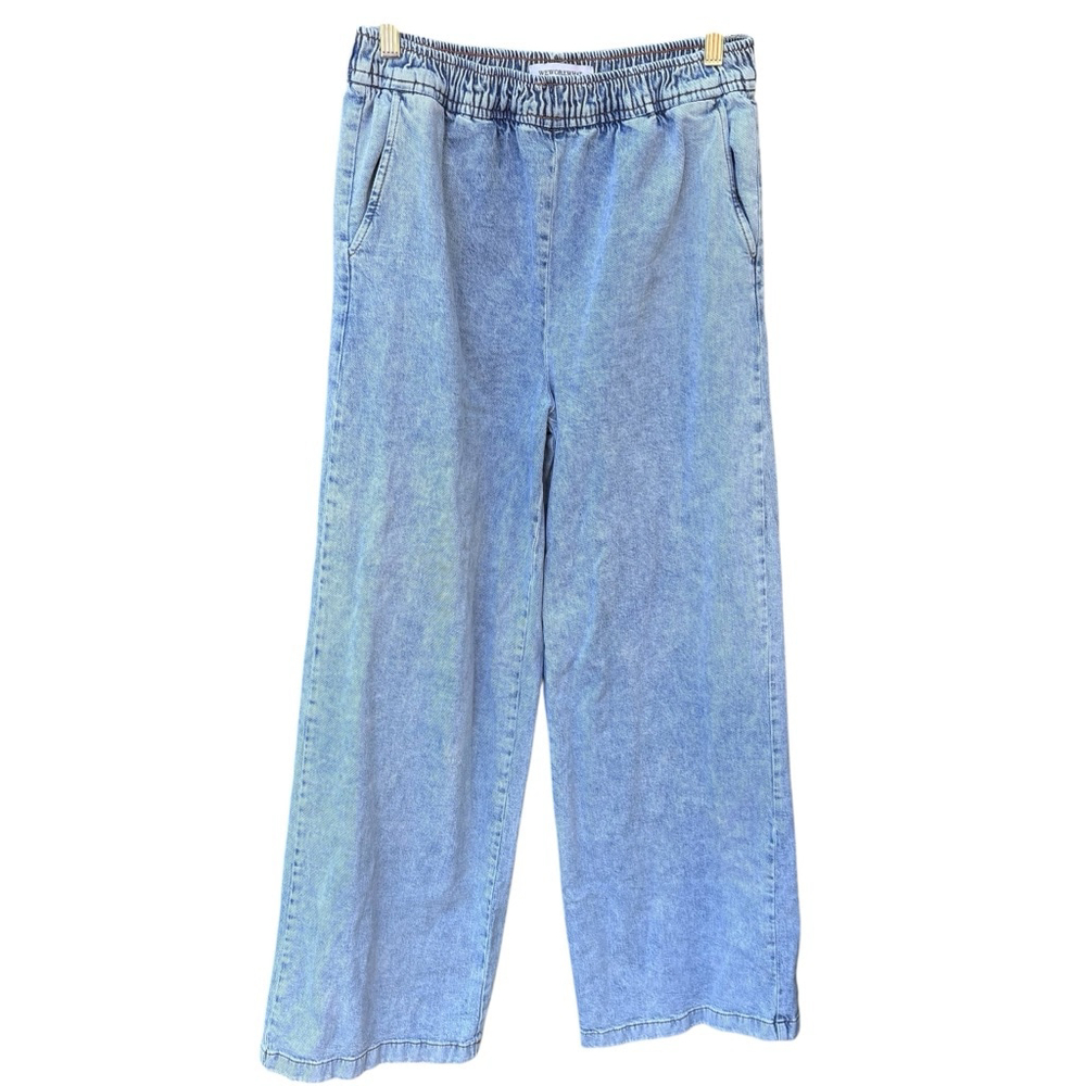 WeWoreWhat Pull On Straight Leg Jeans Size M - Picture 1 of 6